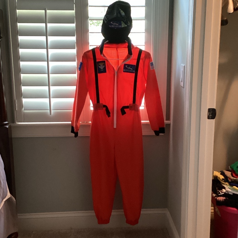 Orange Astronaut Costume with Cap